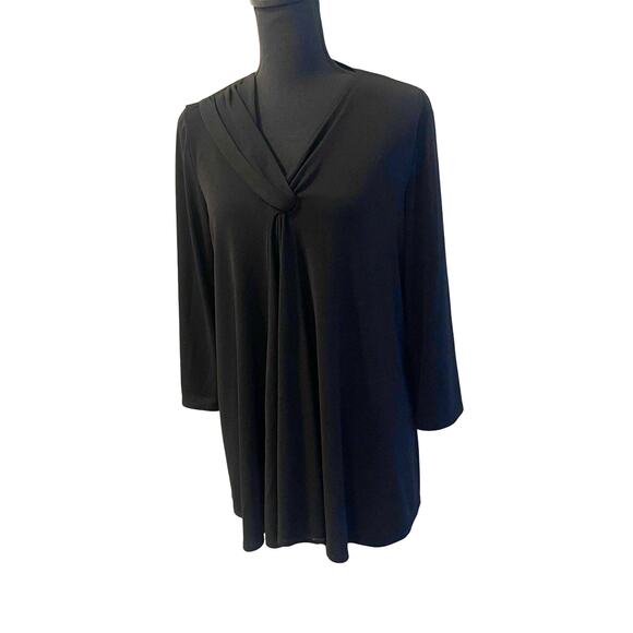 Simonton Says women's blouse Medium black blouse relaxed fit vintage Made in USA - Picture 1 of 10